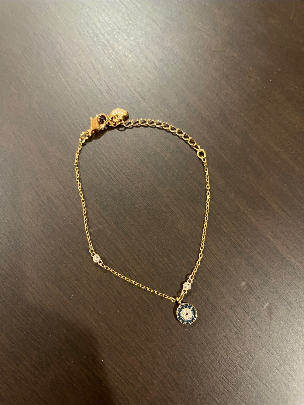 Swarovski Rose gold Women's Evil Eye Pendant Bracelet